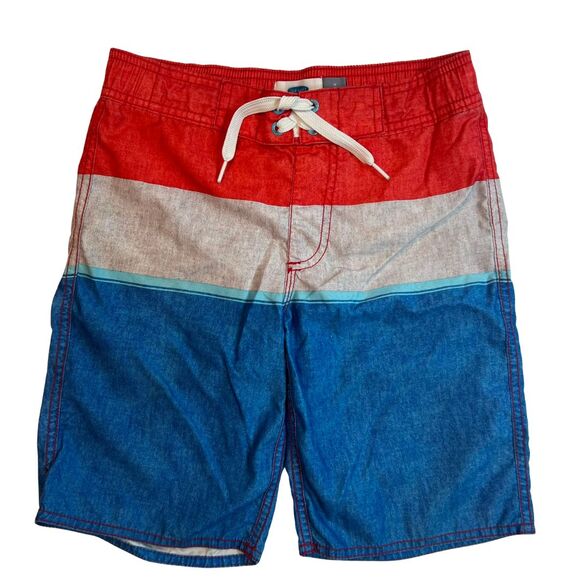 Old Navy Swim Trunks Boys Medium 8 Boardshorts Boho Beach Swimwear Swimsuit - Picture 6 of 13
